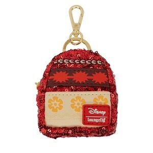 New Loungefly Disney Princess Sequin Backpack Keychain Moana